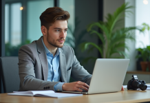 MangoPay : tout ce qu’il faut savoir Jeune homme professionnel au bureau avec ordinateur