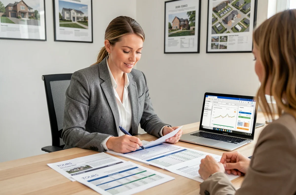 Courtier immobilier et patrimonial de Prelys Courtage en consultation avec un client autour d'un dossier de financement à Tours